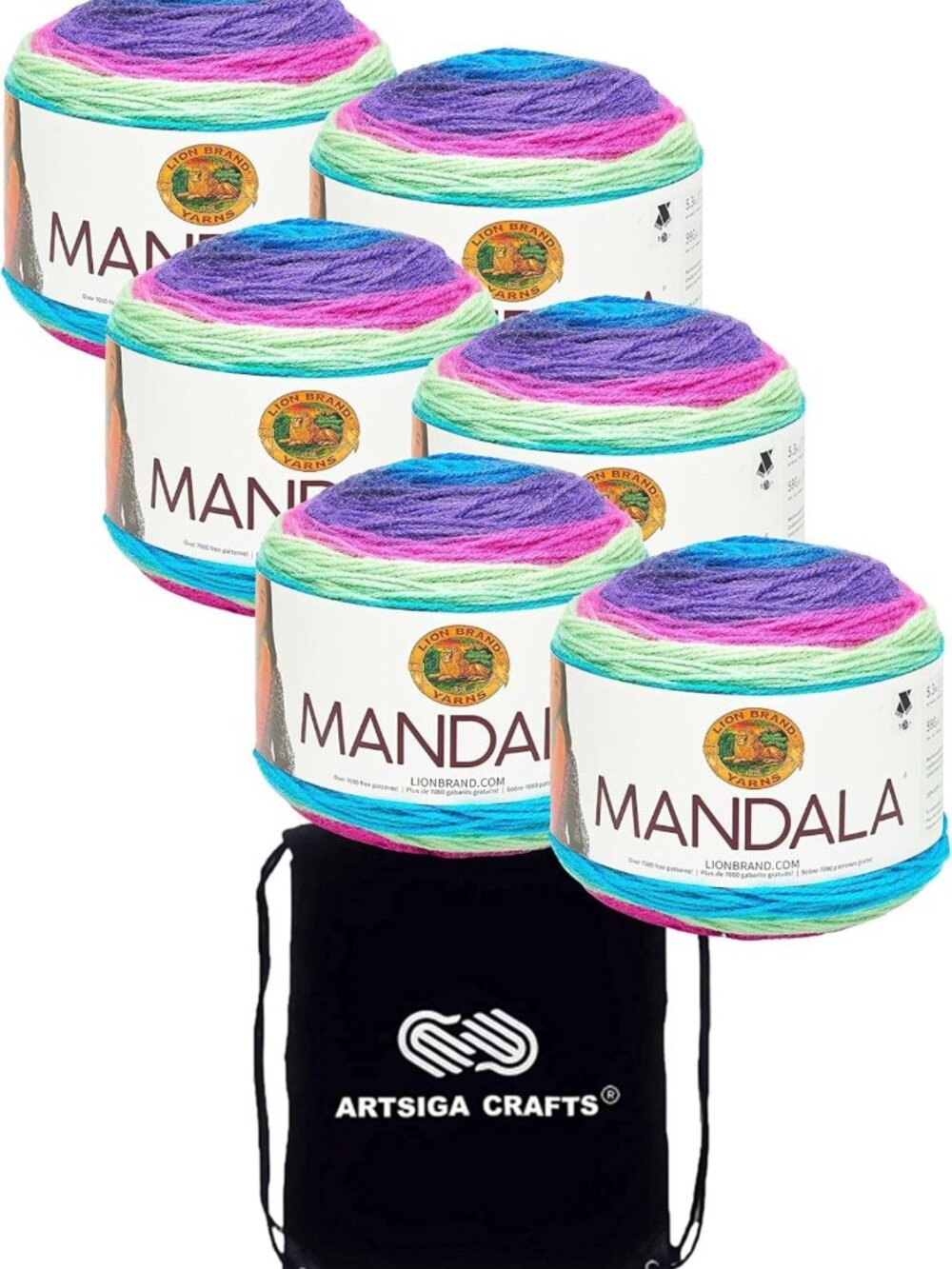 Colorful Mandala Yarn 525-220 - Soft, Durable, Perfect for Knitting & Crocheting